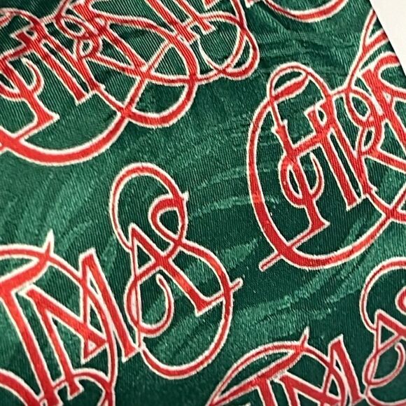 Keith Daniel Men’s Christmas Red Green Handmade Silk Tie Christmas - Picture 8 of 11